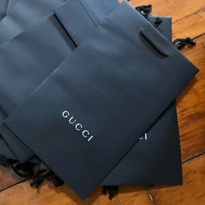 Gucci Authentic Gift Bag black unused tall and slim